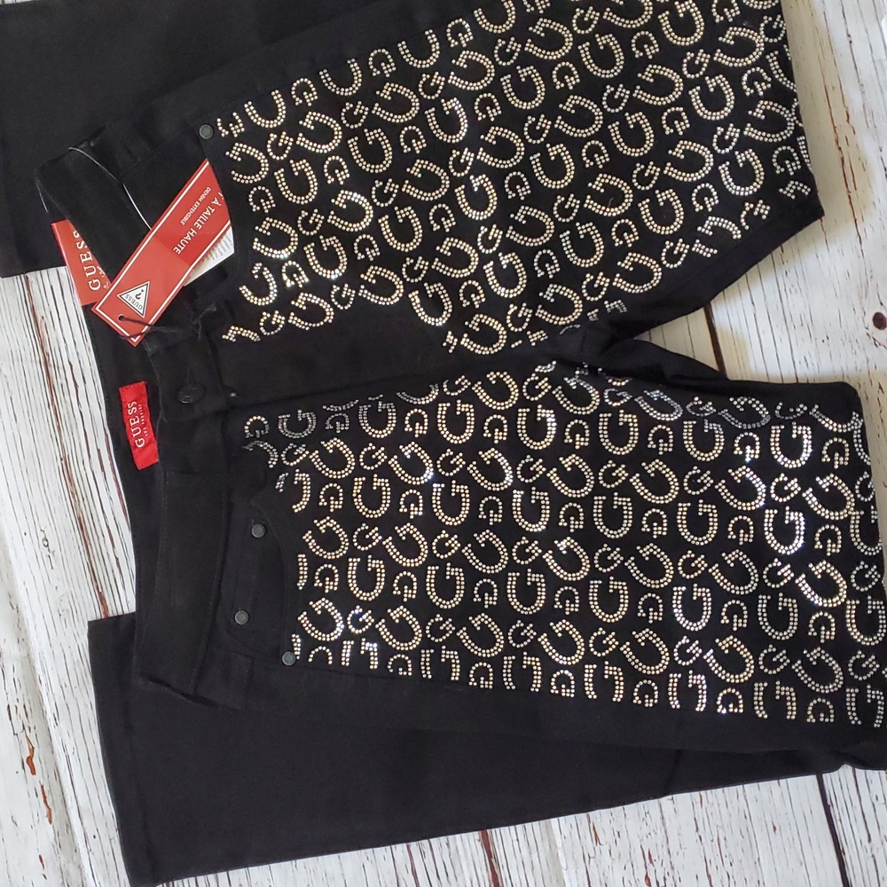 🆕️ GUESS EMBELLISHED BLACK PANTS 🖤